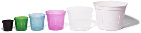 Orchid Pot Growers Assortment (8 Slotted Clear Orchid Pots - 2 Each of 3, 4, 5, 6 Inch) - Premium Orchid Planters, Orchid Pots with Holes for Repotting