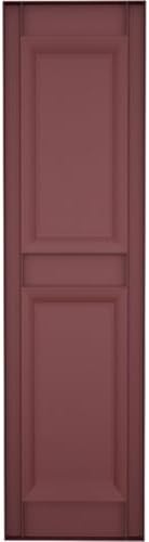 Mid America 00021247002 Standard Size Williamsburg Double Panel Vinyl Shutters, w/Installation Shutter-Lok's & Matching Screws (Per Pair), 002, 12"W x 47"H, Black