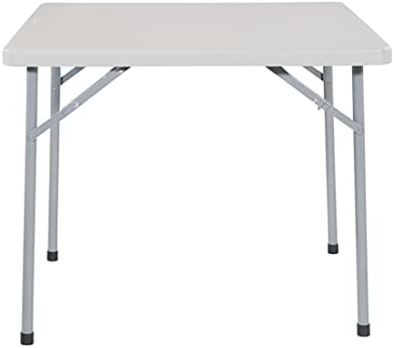 Office Star Resin Sqaure Multipurpose Table with Collapsible Legs, Indoor Outdoor Use for Banquets, Picnics, and Parties, 36 Inch, Square