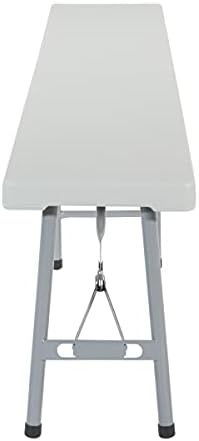 Office Star Resin Furniture for Indoor or Outdoor Use, Single, Fold in Half 6 Foot Bench
