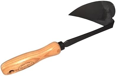 DeWit Korean Right Hand Hoe - Versatile Ho-Mi Garden Tool with Tempered Boron Steel Blade & Ash Hardwood Handle (12" Total Length, 0.65lbs)