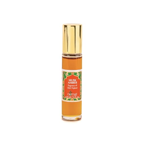Nemat Fragrances – Musk Amber Roll-on Perfume (10ml / .34fl Oz) | Long Lasting, Alcohol Free, Essential Oil Based, Unisex, Roll-On Bottle