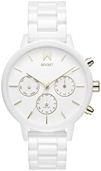 MVMT Nova - Dual Timezone Women’s Wristwatch - Minimalist Dress - 3 ATM/30 Meters Water-Resistant Timepiece - Interchangeable Bands - 38mm