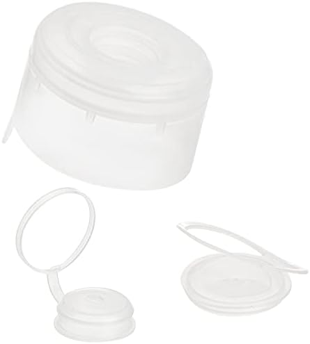 Jucoan 100 Pack Water Bottle Caps, 55mm 3&5 Gallon Non Spill Water Jug Caps, Replacement Snap On Caps for Water Dispenser Jugs