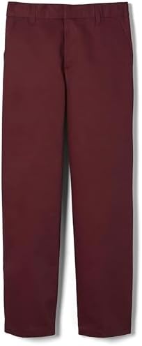 French Toast Boys' Adjustable Waist Relaxed Fit Twill Pant | school uniform pants, no need to iron, double knees for durability, typically fit boys ages 2-14