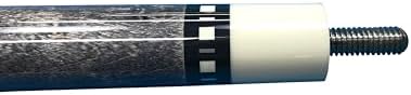 Meucci SB1-S Handcrafted Billiards Pool Cue Stick - Smoke Grey Stain + Hard CASE