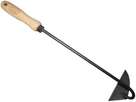 Dewit Dutch Hand Hoe – Right Hand | 18″ Total Length Hand-Forged Boron Steel Garden Hoe with Ash Hardwood Handle