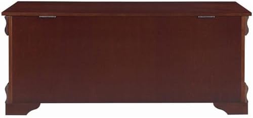 BOWERY HILL Traditional Wood Cedar Blanket Chest, Warm Brown Finish, 47" W x 17" D x 20" H, Cedar-Lined Interior, Solid Pattern