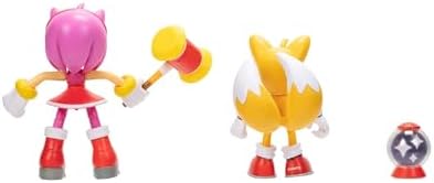 JAKKS Pacific Sonic the Hedgehog Sonic 4" Action Figure 2 Pack - Modern Tails & Modern Amy
