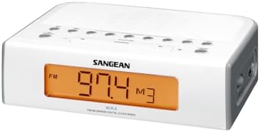 Sangean RCR-5 Digital AM/FM Clock Radio, White