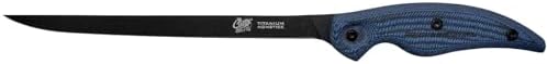 Cuda 9" & 9" Filet Knife for Fishing, Precision Ground Stainless Steel Blade, Non-Slip Handle
