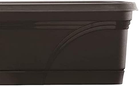 Southern Patio Rectangular Garden Box Planters, Black, 36 x 8 Inch, 2 Pack
