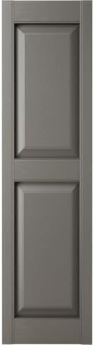 Mid America 00021247002 Standard Size Williamsburg Double Panel Vinyl Shutters, w/Installation Shutter-Lok's & Matching Screws (Per Pair), 002, 12"W x 47"H, Black