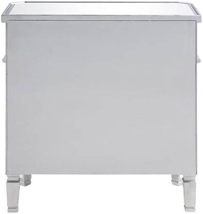Elegant Lighting Danville 2 Door Mirrored Chest in Silver