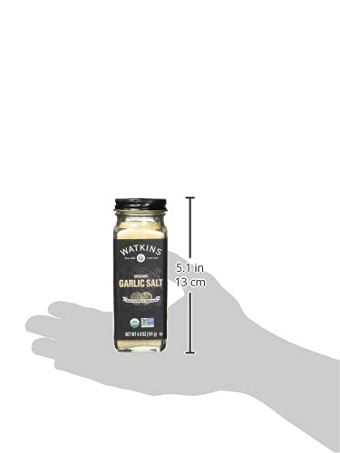 Watkins Gourmet Organic Spice Jar, Garlic Salt, 4.97 Ounce