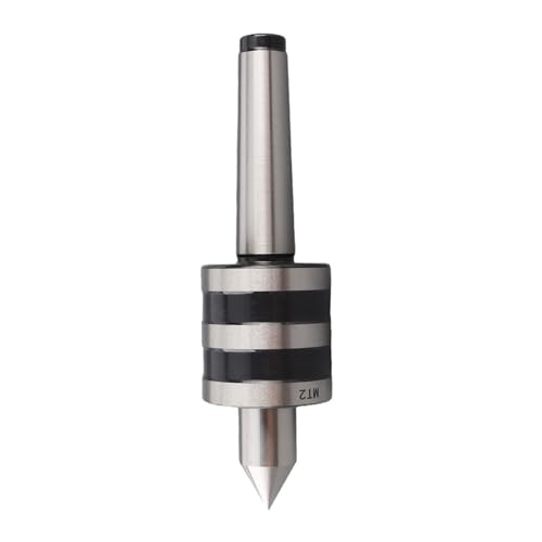 MT2 Live Revolving Center for Lathe Tailstock Machine | Bearing Steel, 55-60HRC Pointed Part 45-50HRC Main Part Quenching Hardness, 0.01 Accuracy