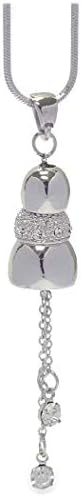 Fashion Jewelry ~ Crystal and Metal Bead Drop Long Pendant Necklace for Women Casual