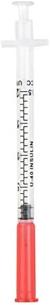 Brandzig U-40 Pet Insulin Syringes 29G 1/2cc, 1/2" 100-Pack