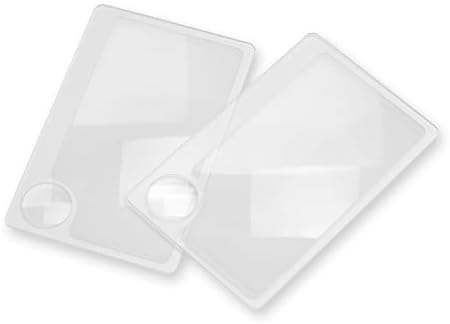 Carson 2.5x Power Credit Card Size Magnifiers (WM-01) with 6x Spot Lens, Twin Pack