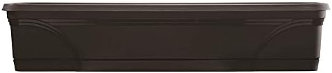 Southern Patio Rectangular Garden Box Planters, Black, 36 x 8 Inch, 2 Pack