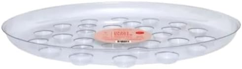 DS-1600 Heavy Gauge Footed Carpet Saver Saucer, 16-Inch Diameter, Clear , White
