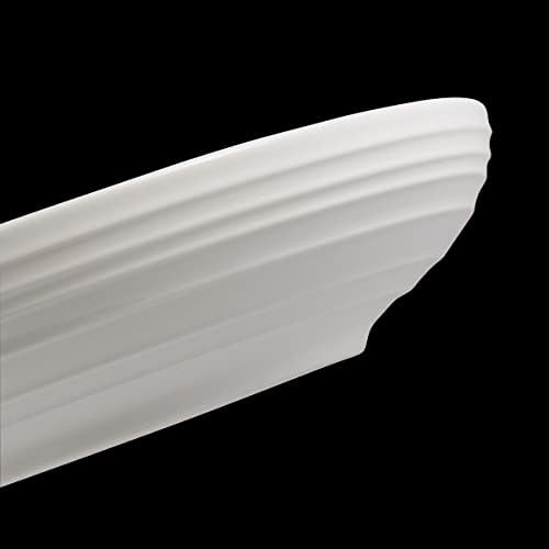 Mikasa Trellis Bone China 9-Inch Pasta Bowls Set of 4, Lightweight, Chip-Resistant White Porcelain, Dishwasher and Microwave Safe