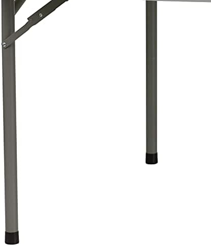 Flash Furniture Commercial 5 ft Plastic Round Folding Table, Granite White | Durable Construction, Commercial Use