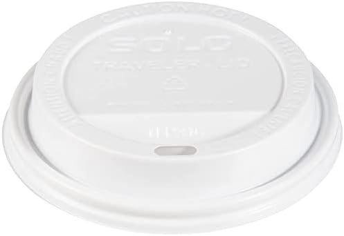 SOLO TLP316-0007 White Traveler Lid for SSP and Bare Paper Hot Cup - 2 Packs of 100 (200 Lids Total)