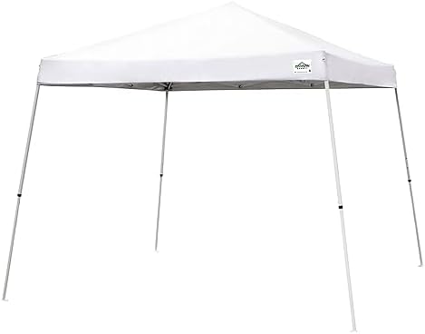 Caravan Canopy V Series 12 by 12 Foot Outdoor Shade Instant Canopy Kit with Steel Frame and 150D Polyester Canopy Top, 3 Leg Height Settings