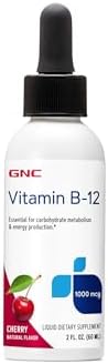 GNC Vitamin B-12 1000mcg - Cherry, Supports Energy Production, 60 Servings