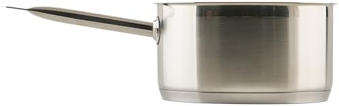 Winco 4 1/2 qt Heavy-Duty 4.5 qt Stainless Steel Sauce Pan with Cover | Even heat distribution, Secure riveted handle, Great for Cooking, Food Preparation and Restaurant Kitchens