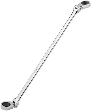 DURATECH Extra Long Flex-Head Ratcheting Wrench Set, Metric, CR-V Steel