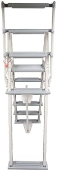 Confer Plastics 7000X Eliminator A-Frame Pool Ladder | Made in USA | Adjustable 48–54 in | Lockable Outer Steps | Heavy-Duty, Stable