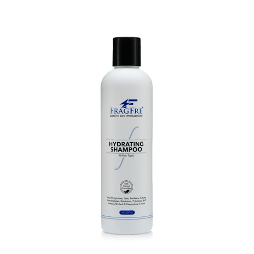 Hydrating Sensitive Skin Shampoo 12 oz - Sulfate-Free, Fragrance-Free, Paraben-Free, Color-Safe, Hypoallergenic, Mild Hair Cleanser - Gluten-Free, Vegan, Cruelty-Free, With Natural Cucumber
