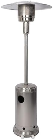LUCKYERMORE 36, 000 BTU Patio Heater with Wheels, 87”High Outdoor Heater Gas Heat for Commercial and Residential, Stainless Steel Burner