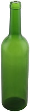 12" Green Plastic Wine Bottle Display Set of 6