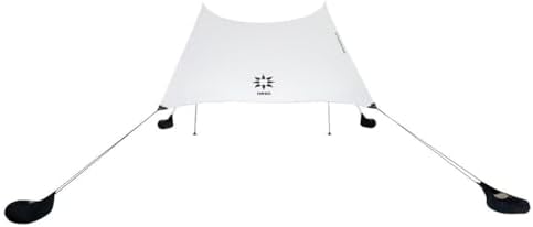 Neso Grande Portable Beach Tent Sun Shelter - Lightweight Beach Shade Canopy - Easy Setup for Family Outings - Patented Reinforced Corners - UPF 50+