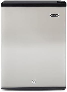 Whynter Upright Freezer 2.1 Cu Ft Lock, Mini Freezer, Stainless CUF-210SS | Adjustable Thermostat and Security Lock, Energy Star Rated, Reversible Door, Adds Compact Frozen Storage at Home