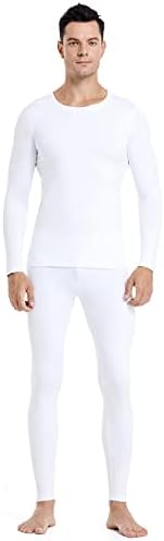 PISIQI Thermal Underwear Men Long Johns Set Ultra-Soft with Fleece Lined Base Layer Winter Skiing Warm Top & Bottom