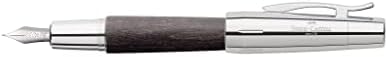 Faber-Castell e-motion Fountain Pen, Wood and Chrome Brown - Fine