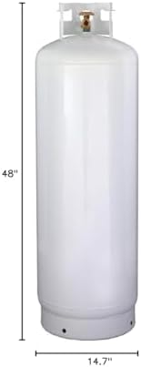 New 100 lb Steel Propane Cylinder with CGA510 Valve - DOT / TC Approved