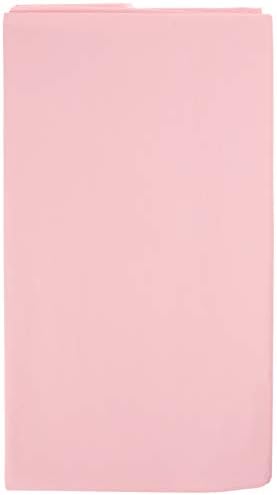 Disposable Plastic Table Covers Round Tablecloth (4 Pack, 84" Round, Pink)