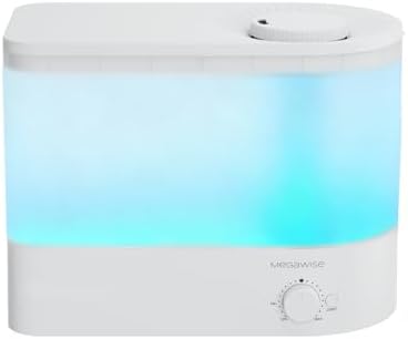 MEGAWISE 1.5L Cool Mist Humidifier for Bedroom, 25dB Quiet