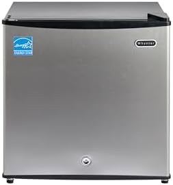 Whynter Upright Freezer 2.1 Cu Ft Lock, Mini Freezer, Stainless CUF-210SS | Adjustable Thermostat and Security Lock, Energy Star Rated, Reversible Door, Adds Compact Frozen Storage at Home