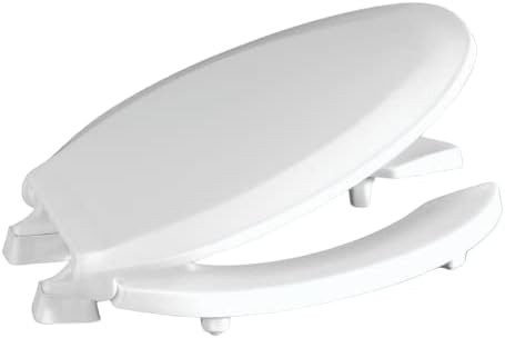Centoco 3 inch Raised Toilet Seat for Seniors, Elongated, White | Closed Front, Cover, Plastic, 3L800STS-001, Made in the USA
