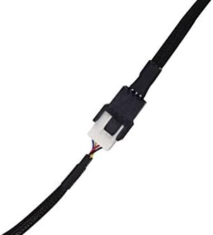 SilverStone Technology SST-CPF02-USA PWM Fan Splitter One to Three in Black Sleeved Design CPF02-USA