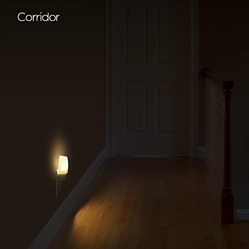 Emotionlite Plug-in Night Light, Dusk to Dawn Sensor, Warm White, 4 Pack | Warm white sensor night light, ideal for nursery, bedroom, bathroom, hallway, stairs & kitchen