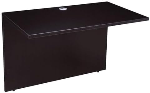Boss Office Products Holland Executive U-Shape Desk with Lateral File Storage and Hutch, 66", Mocha