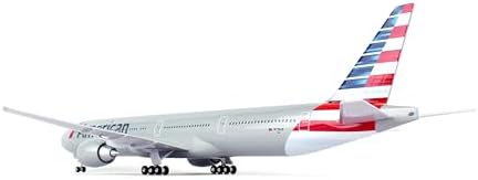 SkyMarks American Airlines Boeing 777-300 1/200 Airplane Model Kit – New Livery Highly Detailed Snap-Fit Collectible with Display Stand for Adult Collectors Ages 14+