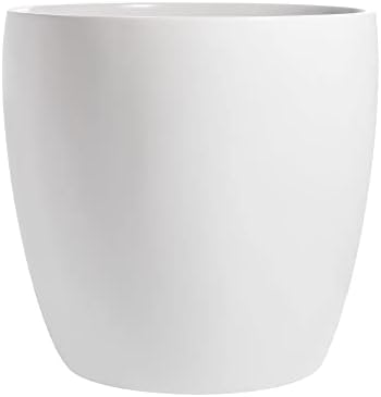 Napa Round Cylinder Fiberglass Planter, White, 22 Inch